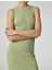 Kalem Elbise Midi Kolsuz Yuvarlak Yaka Pamuklu Slim Fit 5