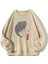 Unisex Ying Yang Kedi Baskılı Oversize Sweatshirt 1
