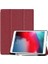 Apple iPad Pro 12.9 6.nesil 2022 M2 Çipli Kılıf Yatay Standlı Kot Desenli Uyku Modlu Kalemlikli Silikon Smart Tablet Kılıfı (Model A2436,A2764/37) 1