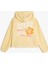 Kapşonlu Crop Sweatshirt Uzun Kollu Baskı Detaylı 2