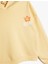 Kapşonlu Crop Sweatshirt Uzun Kollu Baskı Detaylı 3