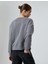 Pencere Detaylı Sweatshirt Uzun Kollu Bisiklet Yaka Rahat Kalıp 4