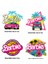 Barbie 4 Adet Ütü ile Yapışan Tekstil Dtf Baskı 1