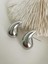 Stainless Steel Çelik Bottega Silver Damla Küpe(Büyük Boy) 1