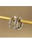 Stainless Steel Çelik Xoxo Tiffany Model Zirkon Silver Küpe 1
