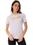Bisiklet Yaka Baskılı Beyaz Kadın T-Shirt 75PAHT00 1