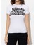 Bisiklet Yaka Baskılı Beyaz Kadın T-Shirt 75HAHG02 2