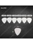 0.46MM Beyaz Stil Lastik Akustik Elektrik Ukulele Gitar Seçtikleri Standart Arabulucular Plectra Plectrum Guitarra Parçaları (Yurt Dışından) 3