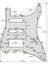 Beyaz 3 Katlı Stil 11 Delikli Fleor Seti Elektro Gitar Pickguard Ssh Hss Gitar Çizik Plakası ve Vidaları Fit St Gitar Parçaları, 21 Renk Seçin (Yurt Dışından) 2