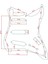Siyah 1 Kat Tarzı Kaısh 11 Delik St Gle Bobin Manyetikler Strat Için Gitar Pickguard Strat Scratch Plate Için Vidalı American Fd For Stratocaster (Yurt Dışından) 4