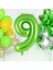 9 Rakam Açık Yeşil Folyo Balon 32-34" Inc 82 cm 4