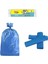 Battal Boy Çöp Torbası 75 x 90 cm 10'lu Rulo x 1 Paket = 10 Adet (Mavi) 1