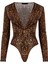 Önü Burgulu Uzun Kollu Leopar Body 1