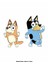 Bluey 2 Adet Ütü ile Yapışan Tekstil Dtf Baskı 1