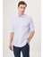 Regular Fit Paşa Yaka Mavi Spor Erkek Gömlek GM23Y231040_D35 4