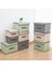 Açık Yeşil Stil 26X19X16CM Keten Saklama Kutusu Katlanır Giysi ve Çeşitli Eşyalar Taşınabilir Toz Geçirmez Saklama Kutusu Plastik Kapaklı Katlanır Saklama Kutusu (Yurt Dışından) 3