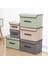Açık Yeşil Stil 26X19X16CM Keten Saklama Kutusu Katlanır Giysi ve Çeşitli Eşyalar Taşınabilir Toz Geçirmez Saklama Kutusu Plastik Kapaklı Katlanır Saklama Kutusu (Yurt Dışından) 4