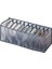 Gray 11 Grids Style Giysiler Için Yıkanabilir Iç Çamaşırı Depolama Organizatör Ayrılmış Çorap Şort Sutyen Saklama Kutusu Bölücü Dolap Dolap Organizatör Çekmece (Yurt Dışından) 3