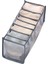 1-GRI-14X32X12CM Stili Iç Giyim Depolama Organizatör Ayrılmış Çorap Şort Sütyen Saklama Kutuları Yurt Klozet Organizatör Çekmece Yıkanabilir (Yurt Dışından) 1