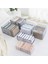 Gri 11 Izgara Stili Closet Organizer Storage Box Foldable Underwear Organizers Storage Dividers Drawer Organizer Socks 7 Grids Box For Clothes (Yurt Dışından) 1