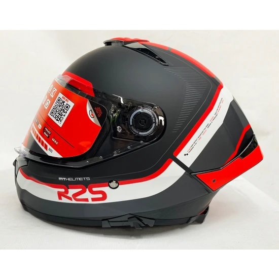 mt Thunder 4sv R25 B5 Mat Red Black Şefaf Vizörlü Kapalı Kask