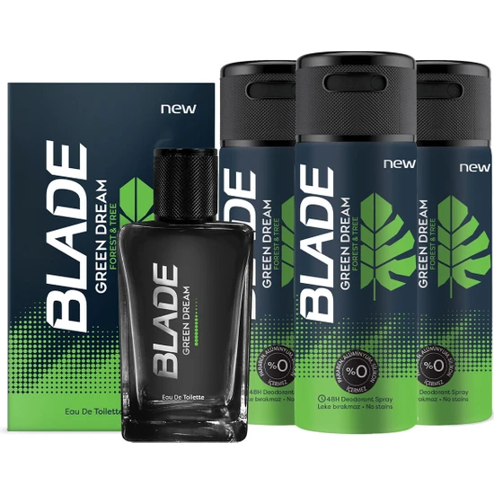 Blade Green Dream Edt Parfüm 70 ml & Deodorant 3X150 ml
