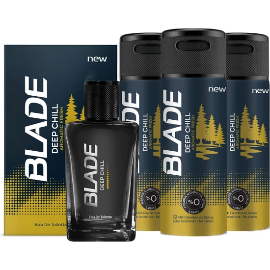 Blade Deep Chill Edt Parfüm 70 ml & Deodorant 3X150 ml