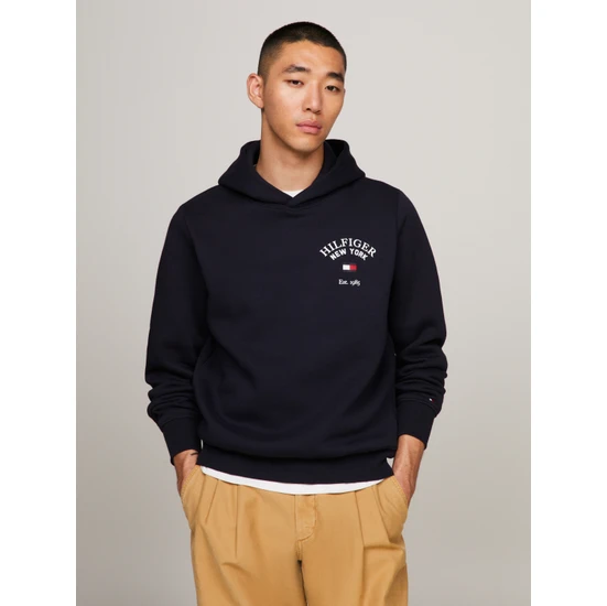 Tommy Hilfiger Arched Varsıty Hoddy Erkek Sweatshirt