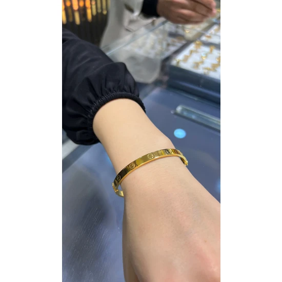 Kuyumcu Nurettin 11 Gram 6 mm Altın  Cartier Kelepçe 22 Ayar