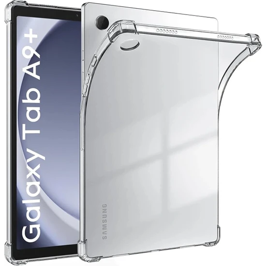 Vip Case Samsung Galaxy Tab A9+ Plus Tablet Kılıfı Köşe Korumalı Antishock Şeffaf Silikon SM-X210 / 11