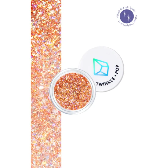 Çok Amaçlı Kullanım İçin Yoğun Sim İçerikli Jel Glitter Twinkle Pop Jelly Glitter (#5 Coral Banzzak)