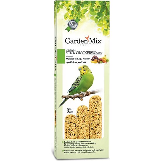 Gardenmix Platin Meyveli Kuş Krakeri 3Lü