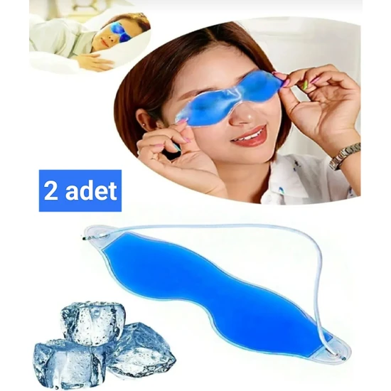 Happier 2 Adet Soğuk&Sıcak&Buz Jel Göz Terapi Maskesi-Göz Altı Torbası Şişlik&Mor Halka Önleyici