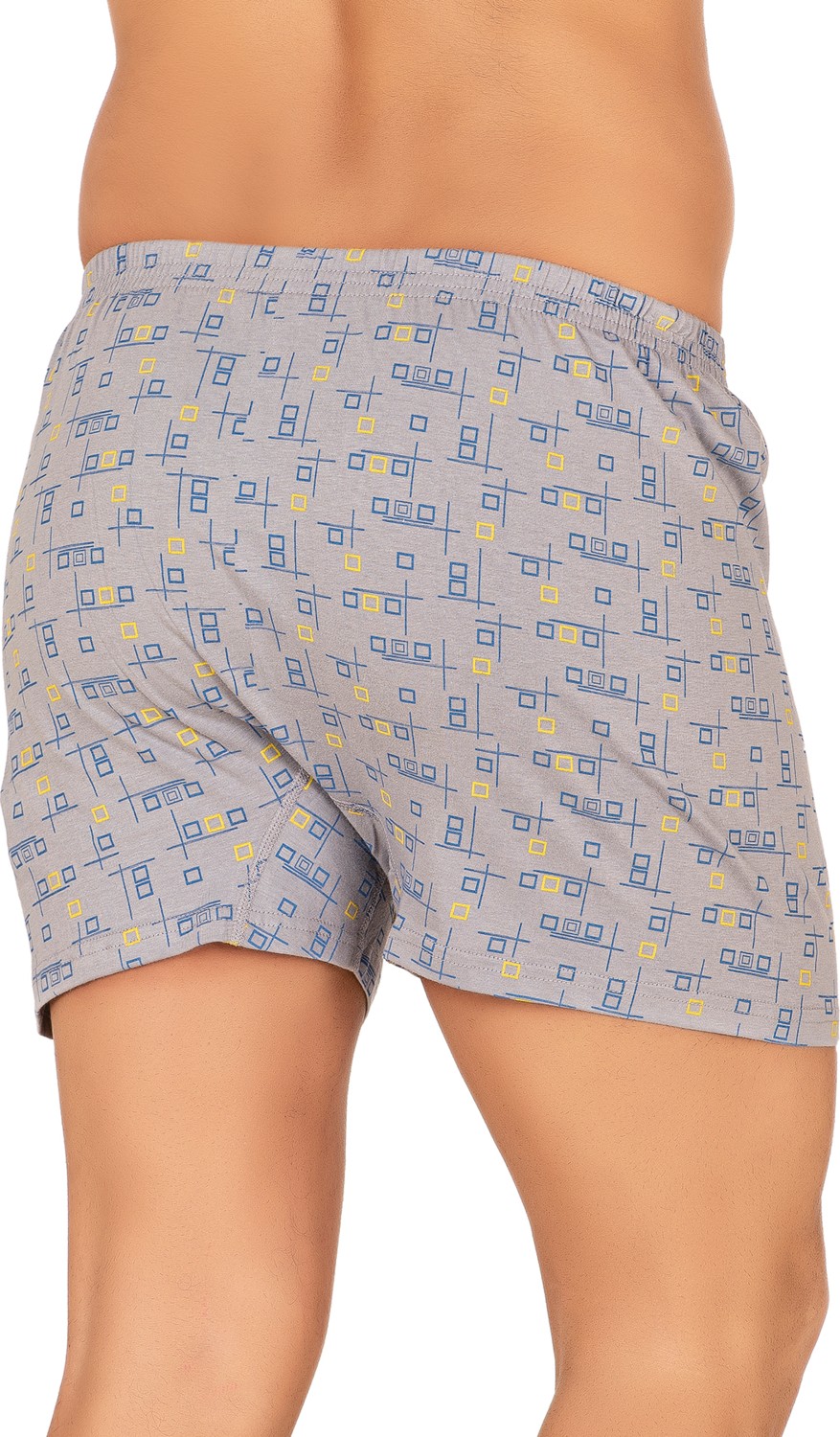 Özkan Underwear Özkan 11810 5'li Paketli Erkek Pamuklu Esnek Yumuşak Desenli Penye Boxer Şort Külot görsel 4