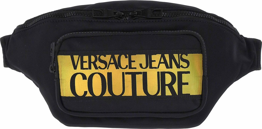 Versace Jeans Couture Siyah - Altın Erkek 35X15X9 cm Bel Çantası 75YA4B98