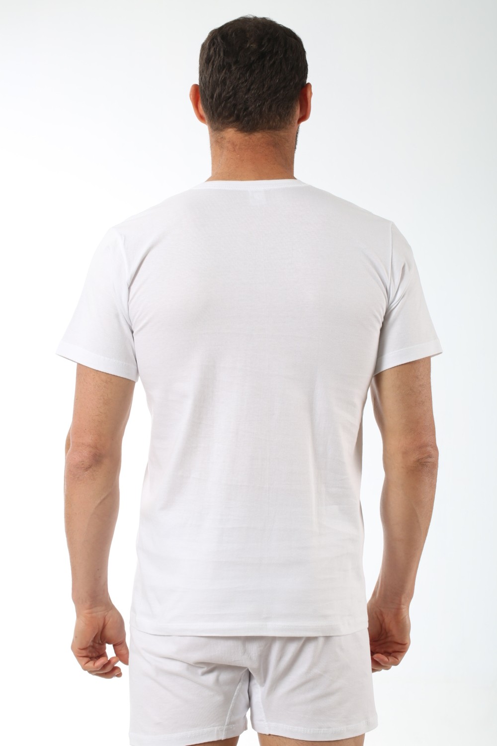 Özkan Underwear 0059 Erkek Pamuklu Penye Esnek Rahat Açık Yaka Yarım Kol Atlet Fanila görsel 4
