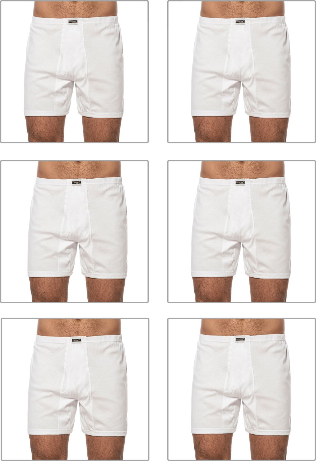 Özkan Underwear 0118 6'lı Paket Erkek Pamuklu Ribana Paçalı Don