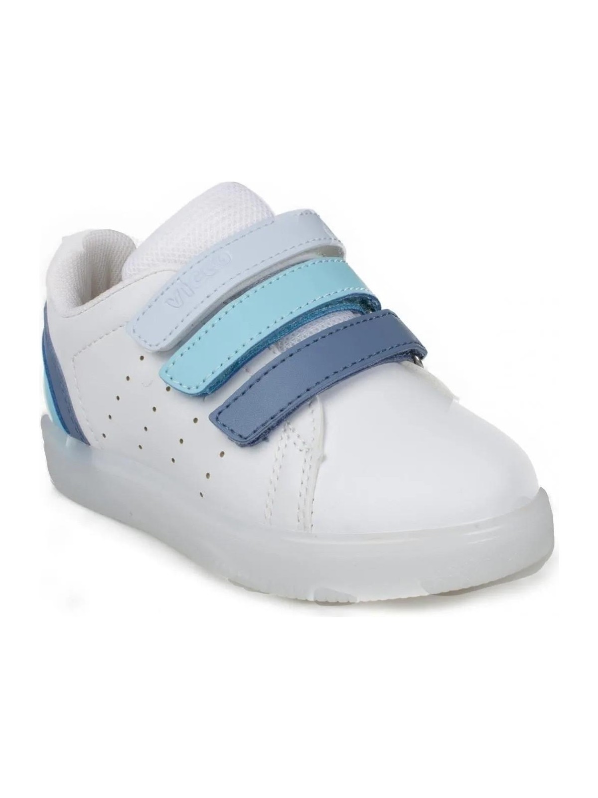 Vicco Işıklı Kız Çocuk Sneaker Mavi P.U Malzemeden Yapılmış Termo Tabanlı