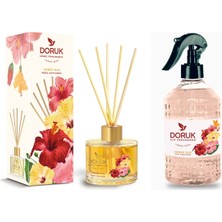 DORUK 2'li Amber Oud Serisi Bambu Oda Ortam Kokusu Amber Oud 100ML ve 500 ml Sprey Oda Kokusu