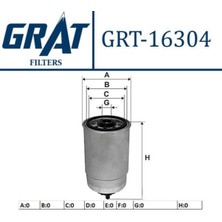 Grat 16304 16304 Mazot Filtresi Accent Admire Getz Matrıx 1.5 Crdı Kısa Tip Sensöru Dar Delık