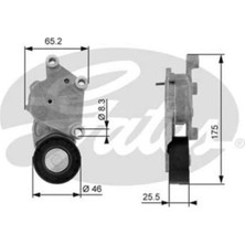 Gates T38331 V Kayıs Gergı Rulmanı Palıo Albea Doblo / Partner / Berlıngo/ Mazda 3 Uyumlu