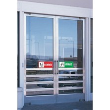 Passpano Itiniz Çekiniz Kapı Uyarı Etiketi Sticker (9X21 Cm)