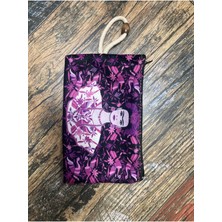 Street Bag  frida Desenli Baskılı Kalemlik , El Çantas , Baskılı Bez Çanta , Makyaj Çantası