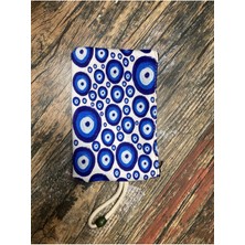Street Bag  nazar Boncuğu Desenli Baskılı Kalemlik , El Çantas , Baskılı Bez Çanta , Makyaj Çantası