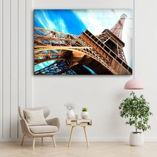 Myphotostation Eyfel Kulesi Temperli Cam Duvar Tablosu