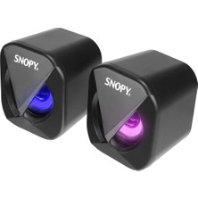 Snopy SN-83U 2.0 Mini LED Işıklı 2WX2CH Siyah USB Gaming Speaker Hoparlör