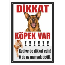 Passpano Uyarı Yönlendirme Levhaları "dikkat Köpek Var" Metal 25X35CM