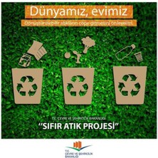 Passpano Sıfır Atık Kutusu Sticker Etiket 25X35 cm Plastik Atıklar