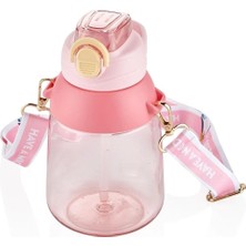 Vagonlife 800ML Askılı Pipetli Tritan Su Matarası Hayvan Sticker Hediyeli