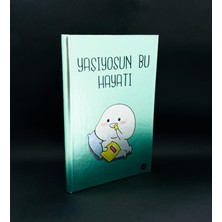 Giftmoda Metal Kapaklı Yaşıyosun Bu Hayatı Tasarımlı Lastikli Defter